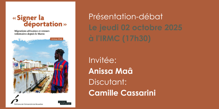 Présentation-débat de l’ouvrage « Signer la déportation. Migrations africaines et retours volontaires depuis le Maroc »